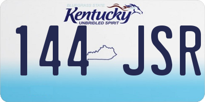 KY license plate 144JSR