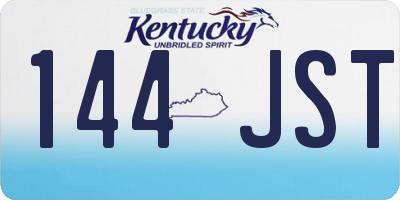 KY license plate 144JST