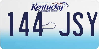KY license plate 144JSY