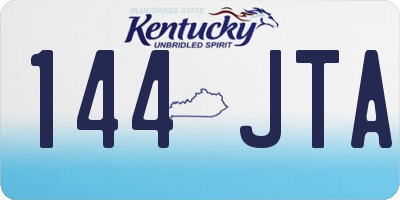 KY license plate 144JTA
