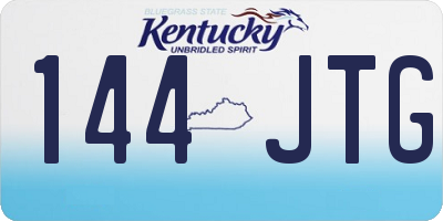 KY license plate 144JTG