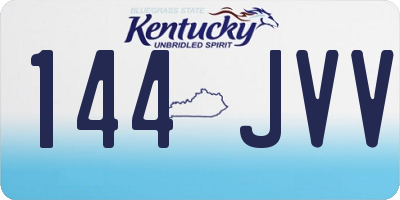 KY license plate 144JVV