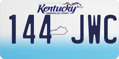KY license plate 144JWC