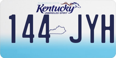 KY license plate 144JYH