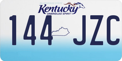 KY license plate 144JZC