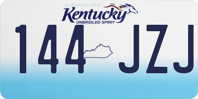 KY license plate 144JZJ