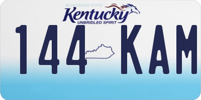 KY license plate 144KAM