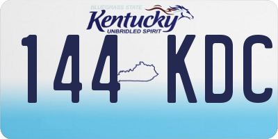 KY license plate 144KDC