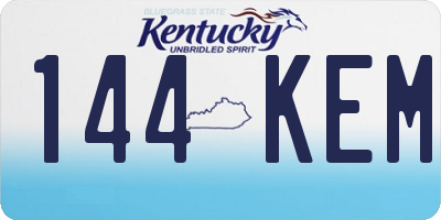 KY license plate 144KEM