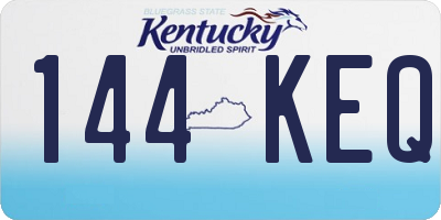 KY license plate 144KEQ