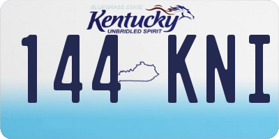KY license plate 144KNI