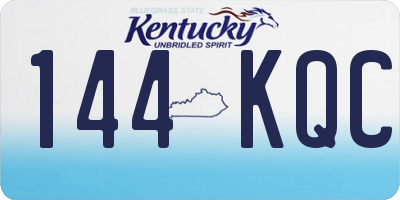KY license plate 144KQC