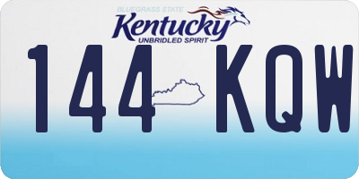 KY license plate 144KQW