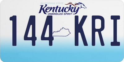 KY license plate 144KRI