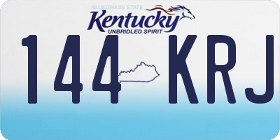 KY license plate 144KRJ