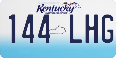 KY license plate 144LHG