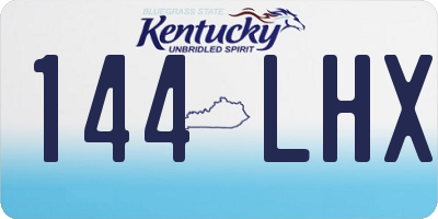 KY license plate 144LHX