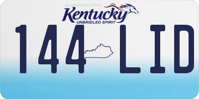 KY license plate 144LID