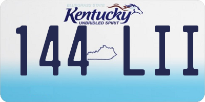 KY license plate 144LII