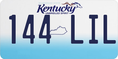 KY license plate 144LIL