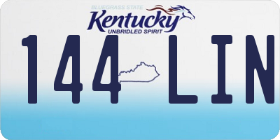 KY license plate 144LIN