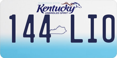 KY license plate 144LIO