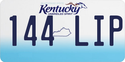 KY license plate 144LIP