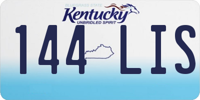 KY license plate 144LIS