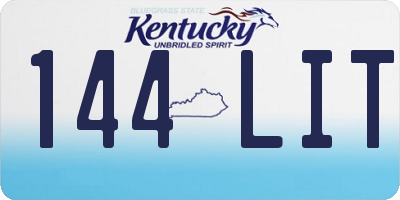 KY license plate 144LIT