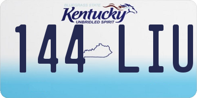 KY license plate 144LIU