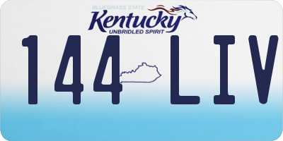 KY license plate 144LIV