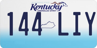 KY license plate 144LIY