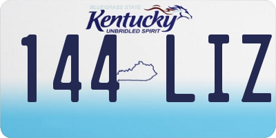 KY license plate 144LIZ