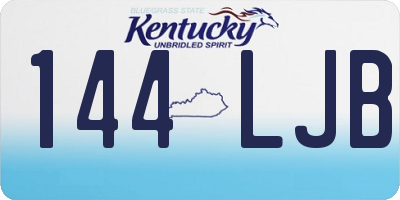 KY license plate 144LJB