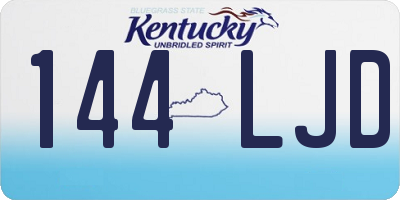 KY license plate 144LJD