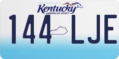 KY license plate 144LJE