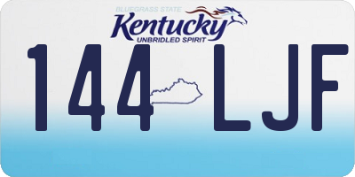 KY license plate 144LJF
