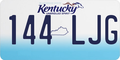 KY license plate 144LJG
