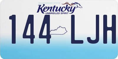 KY license plate 144LJH