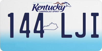 KY license plate 144LJI