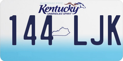 KY license plate 144LJK