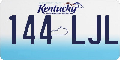 KY license plate 144LJL