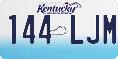 KY license plate 144LJM