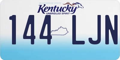 KY license plate 144LJN