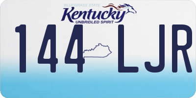 KY license plate 144LJR
