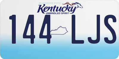KY license plate 144LJS