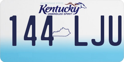 KY license plate 144LJU