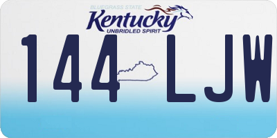 KY license plate 144LJW
