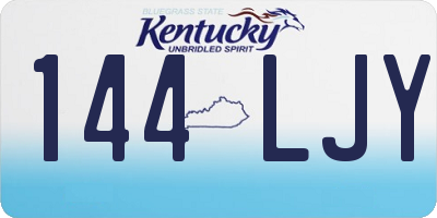 KY license plate 144LJY