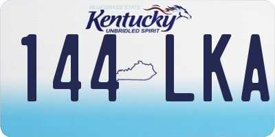 KY license plate 144LKA